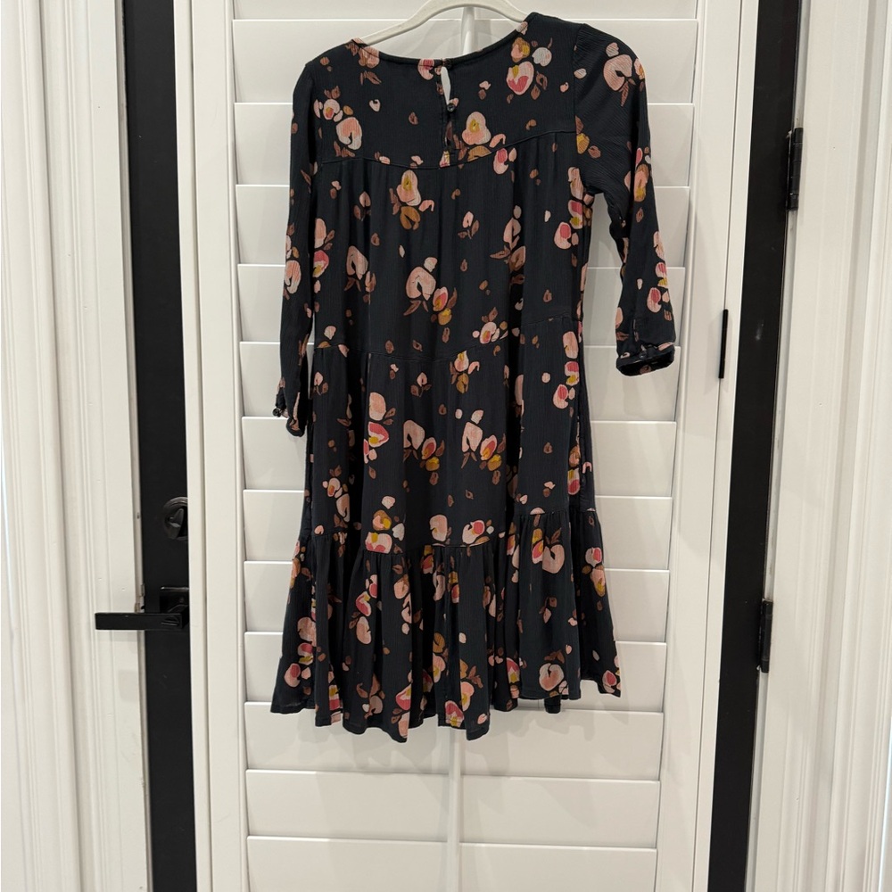 Fat face Floral Black Dress‎